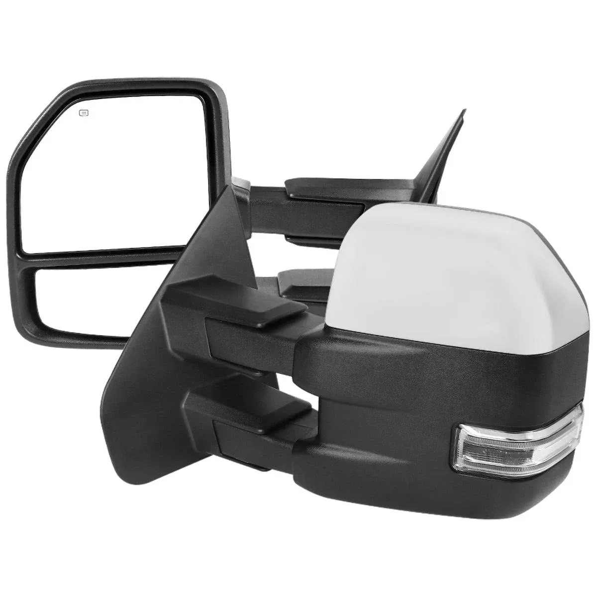 Spec-D Tuning 07-14 Ford F150 Towing Mirrors Chrome- Clear Signal- Power Heated ...