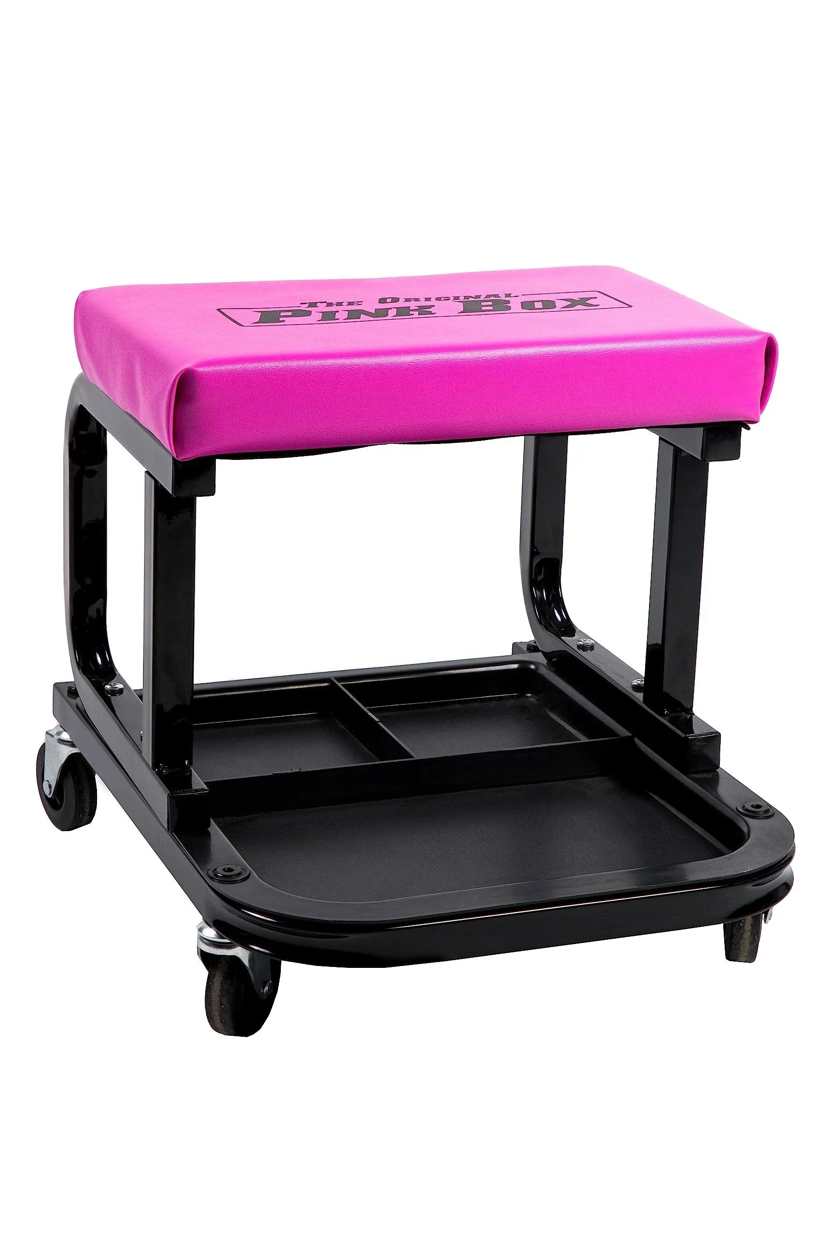 Mechanics Shop Creeper Seat w/ Tool Tray, Pink