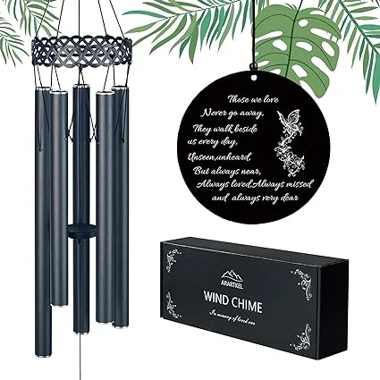 Memorial Wind Chimes for Loss of Loved One,windchimes in Memory of a Loved One Sympathy Gifts for Dad Mom and Family Member,Metal Windchimes Outdoors Decorations for Your Garden…