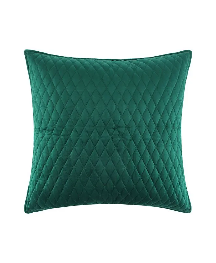 Empire Rich Emerald Velvet Quilted Sham, European
    
        Empire Rich Emerald Velvet Quilted Sham, European