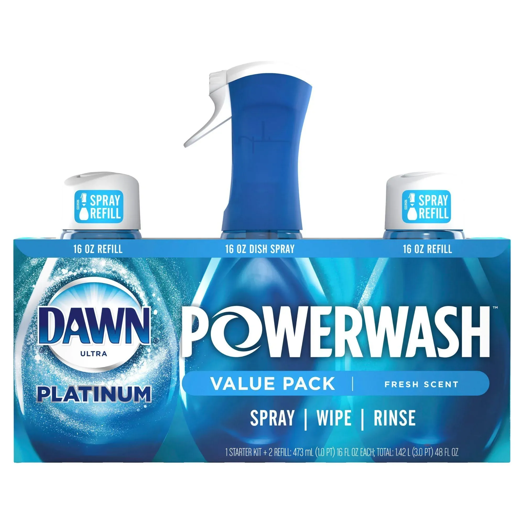 Dawn Platinum Powerwash Dish Spray Soap Fresh Scent Refill- 16oz