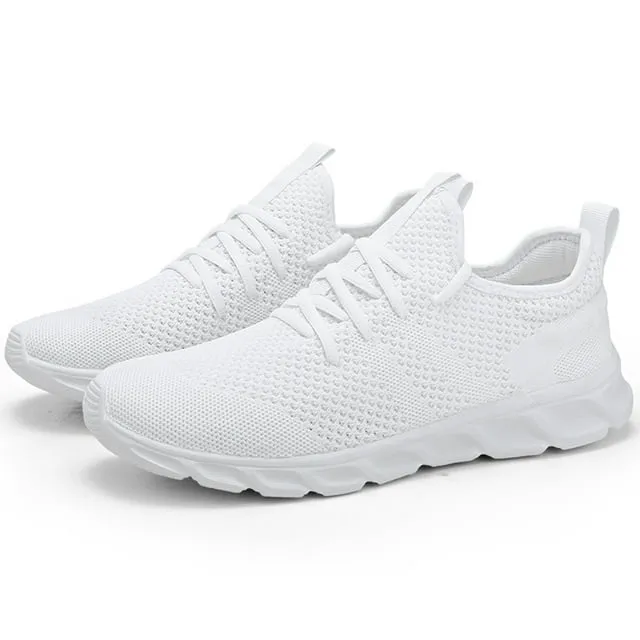 BUBUDENG Womens Slip-on Sneakers Athletic Walking Sneakers Lightweight Casual Running Gym Shoes Size 8 White