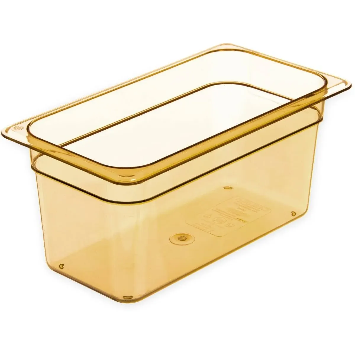 Carlisle StorPlus High Heat Food Pan - 5.7 qt Amber Plastic 3086213