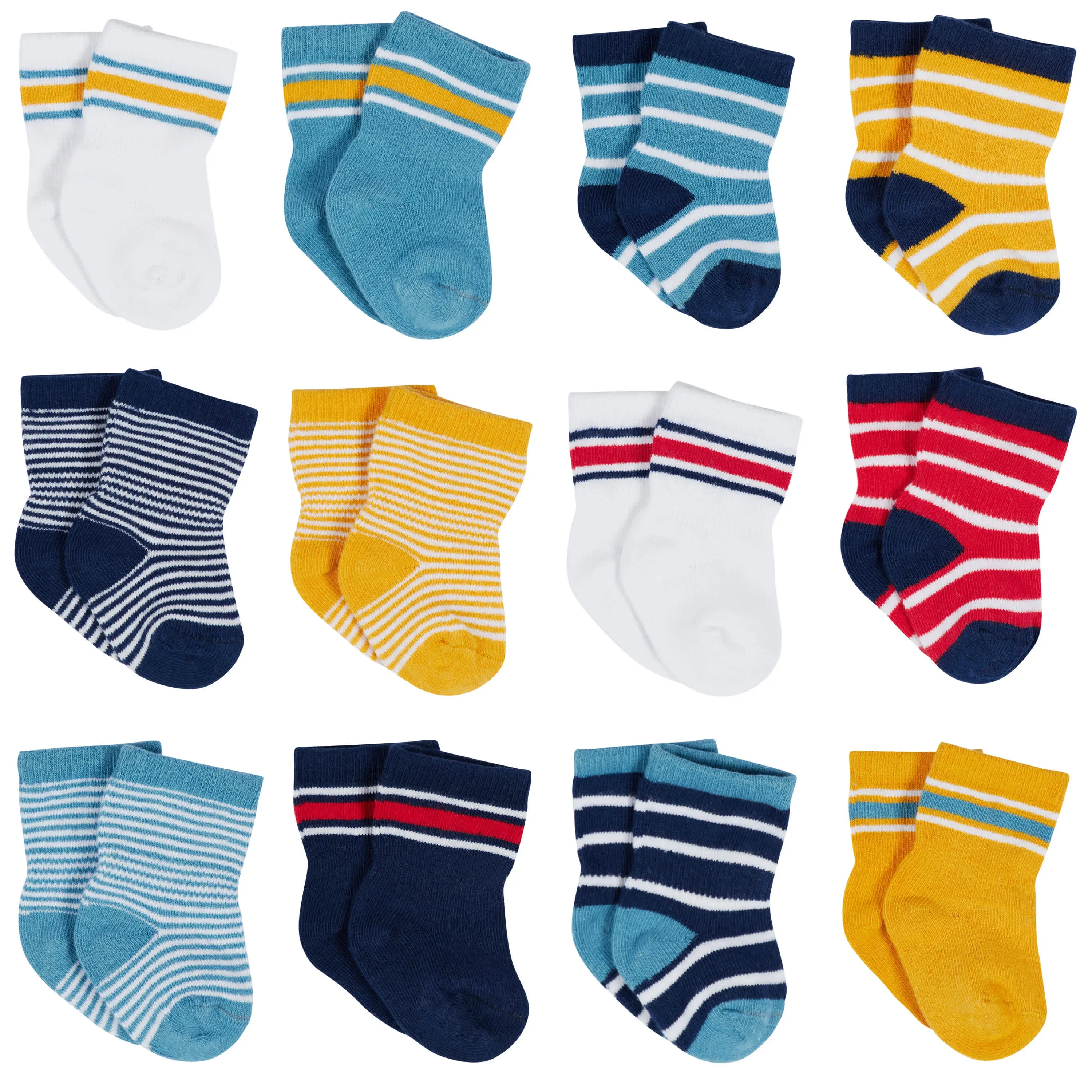 Onesies Brand Boys' Jersey Crew Wiggle Proof Socks - Construction Zone - 6-12 ...