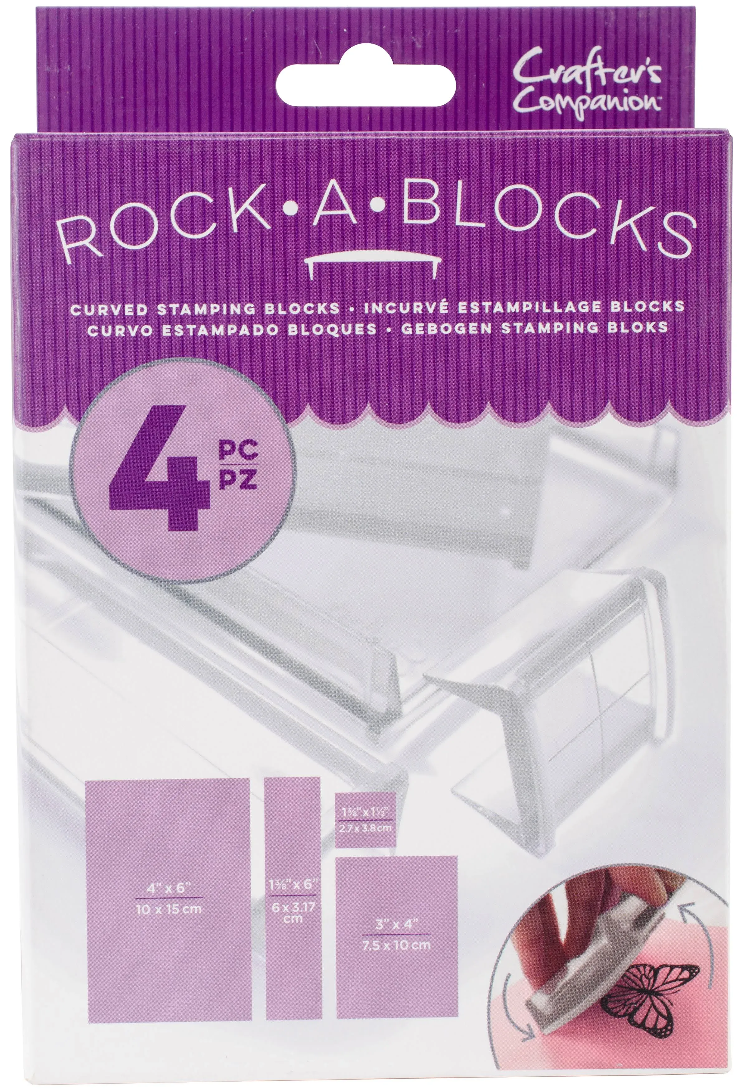 Crafter's Companion Rock-A-Blocks 4/Pkg-4 inch X6 inch , 3 inch X4 inch , 1.37 ...