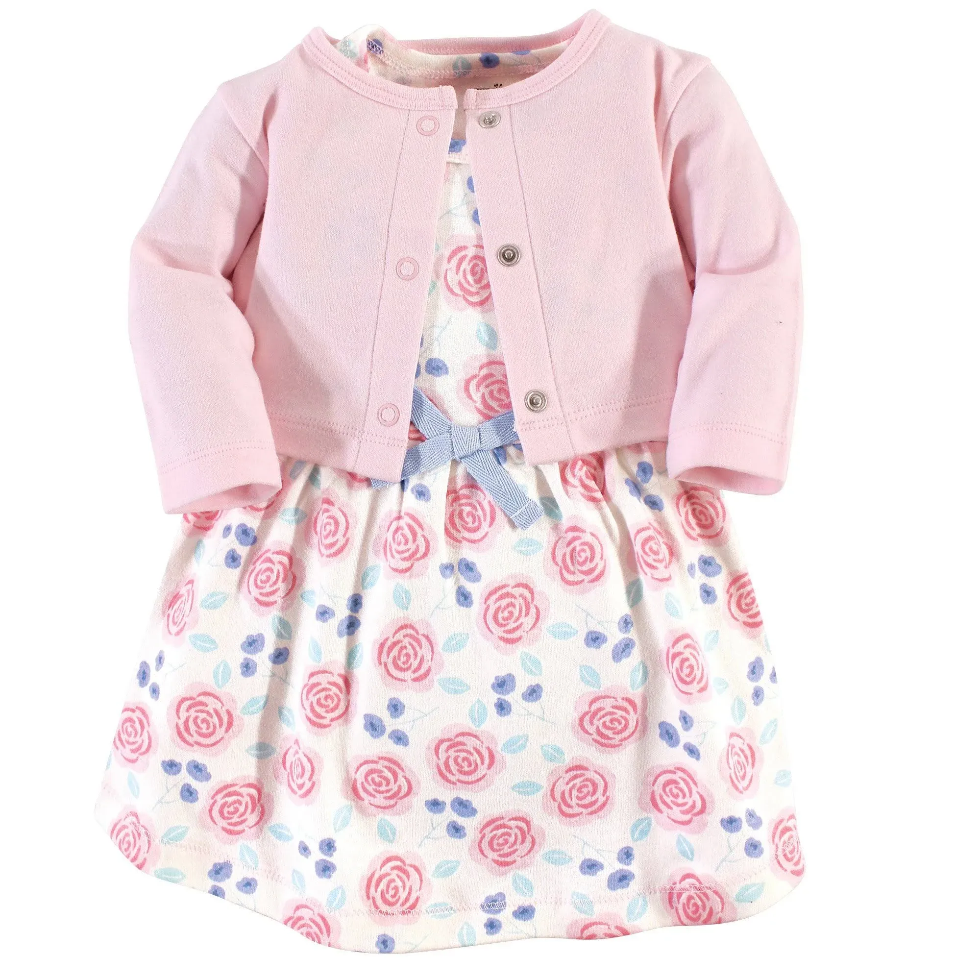 Touched by Nature Baby Girl Organic Cotton Dress and Cardigan