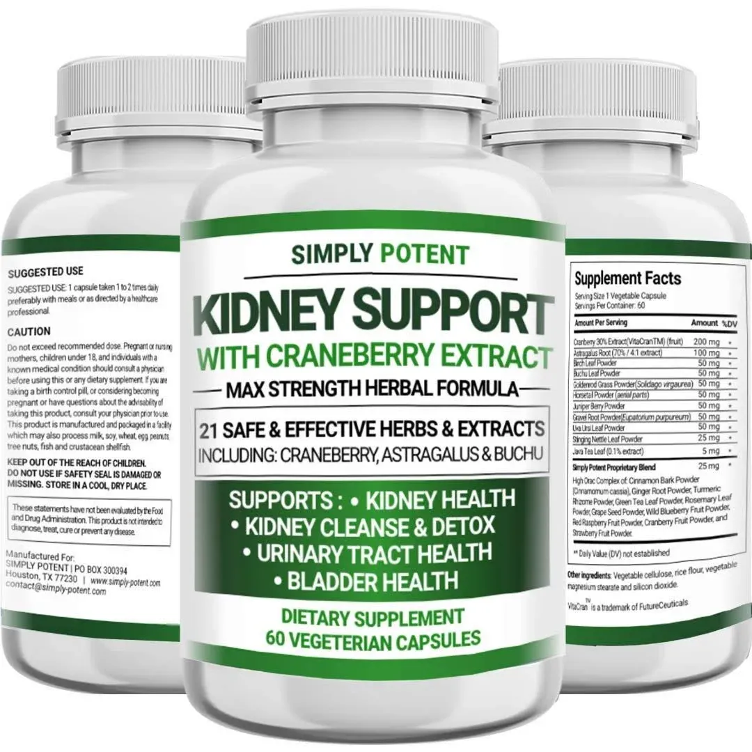 Kidney Support Supplement, Premium Kidney Cleanse Detox & Repair Formula, 705mg ...