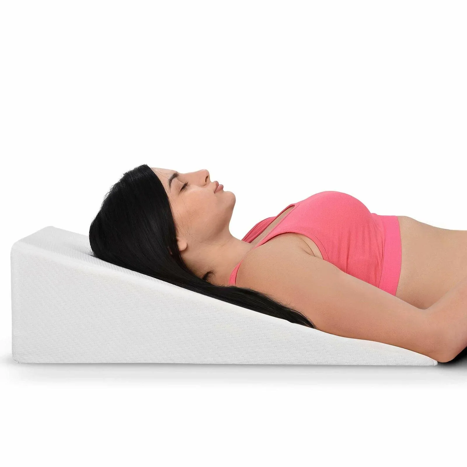 Ebung Bed Wedge Pillow with Memory Foam Top – Ideal for Comfortable - Restful ...