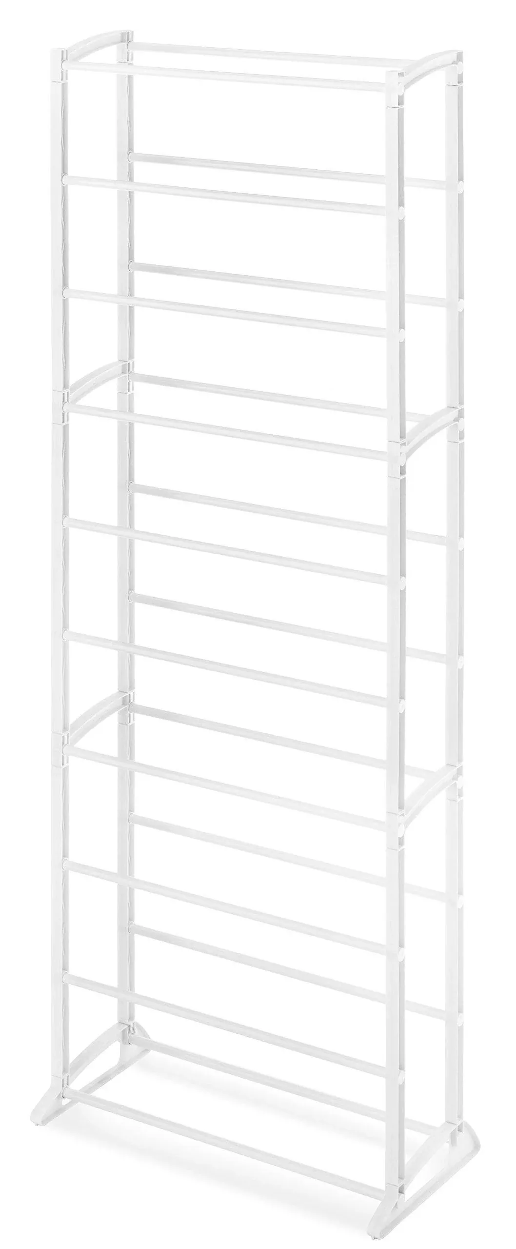 Whitmor 30-Pair Shoe Rack, White