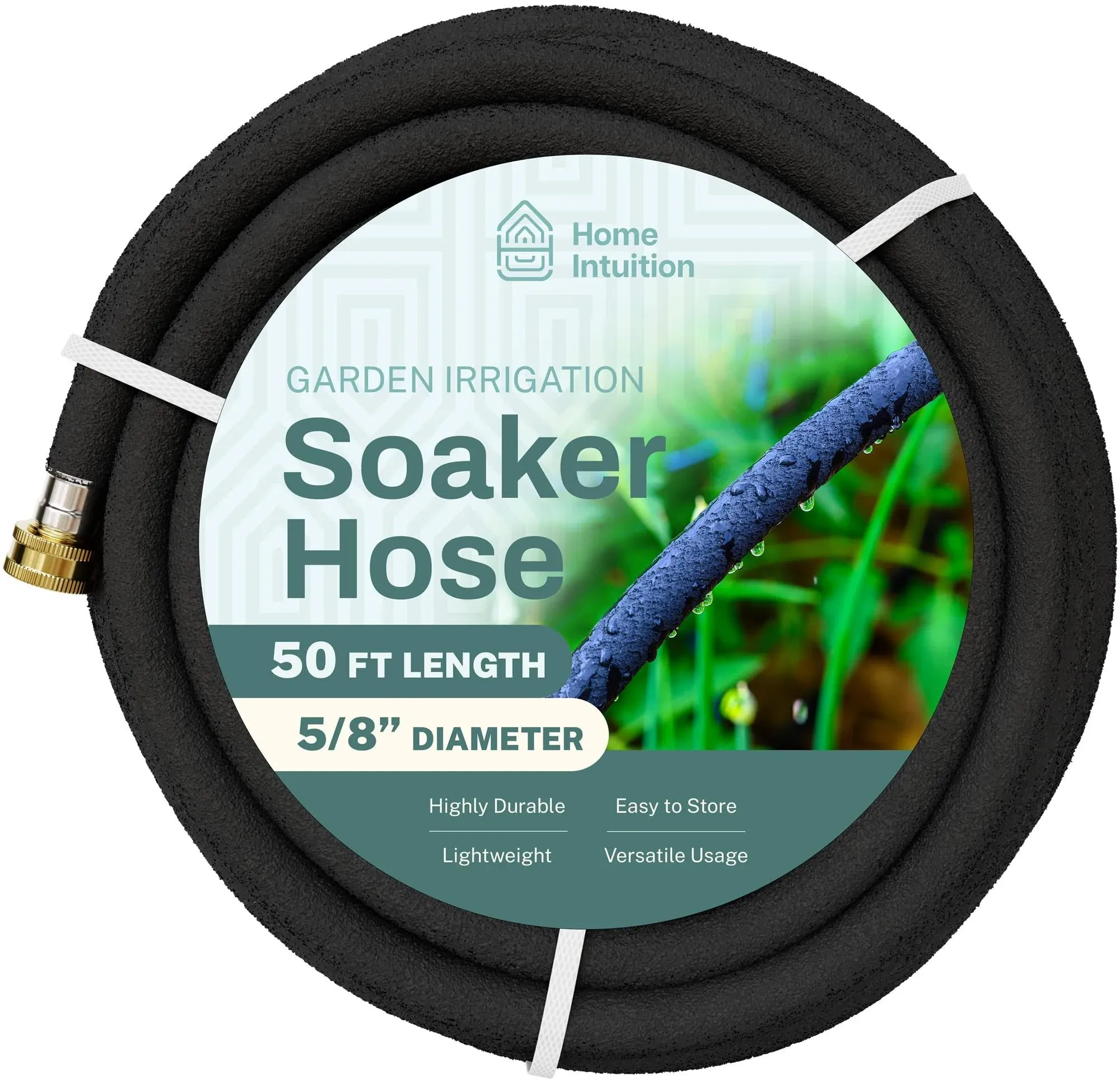 Garden Soaker Hose 50 ft 5/8 inch Diameter Tubing Irrigation Soaker Hoses for ...