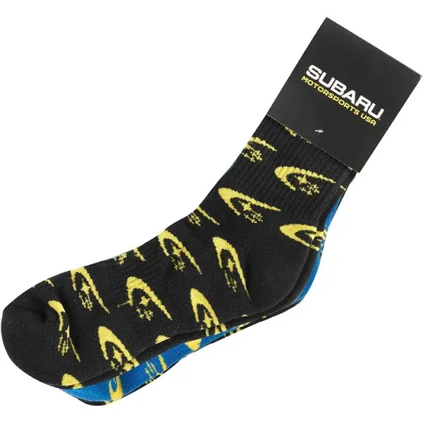 Subaru Genuine Motorsports USA Logo Socks 2 pack Impreza Forester Outback Ascent Brz Crosstrek Sti Wrx Legacy