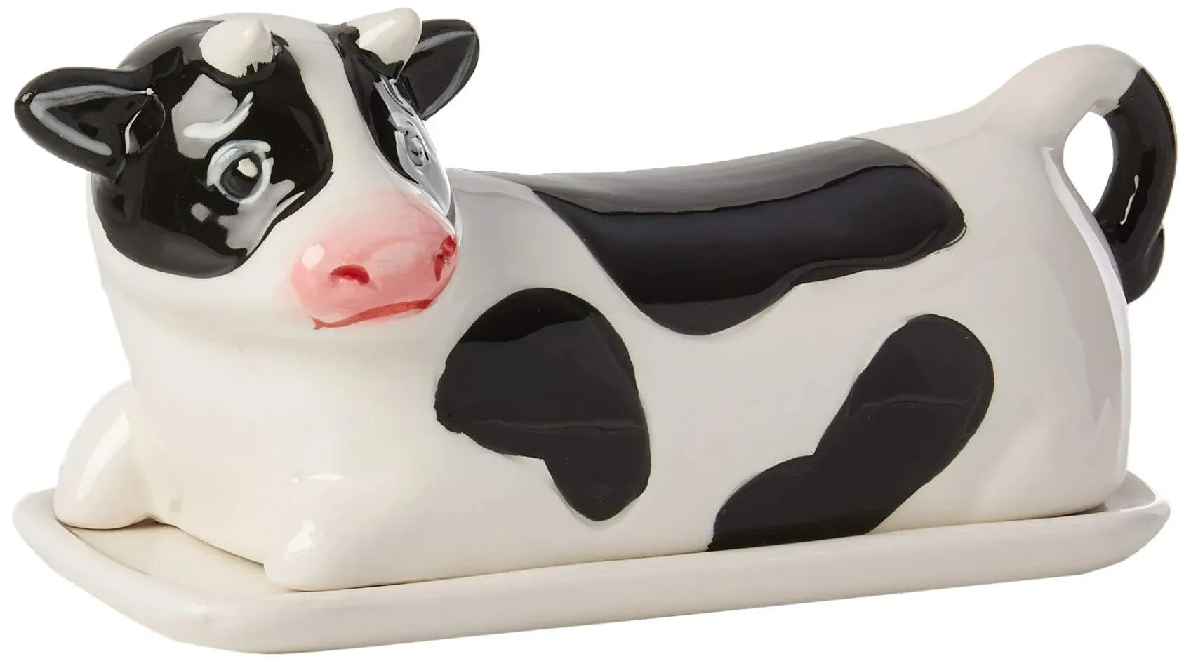 Boston Warehouse Udderly Cow Covered Butter Dish