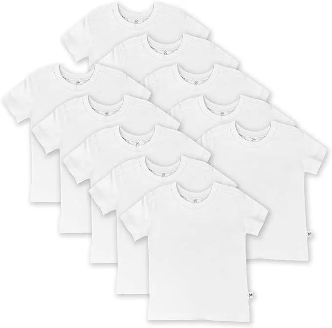 10-Pack Organic Cotton Short Sleeve T-shirts 2T / Bright White