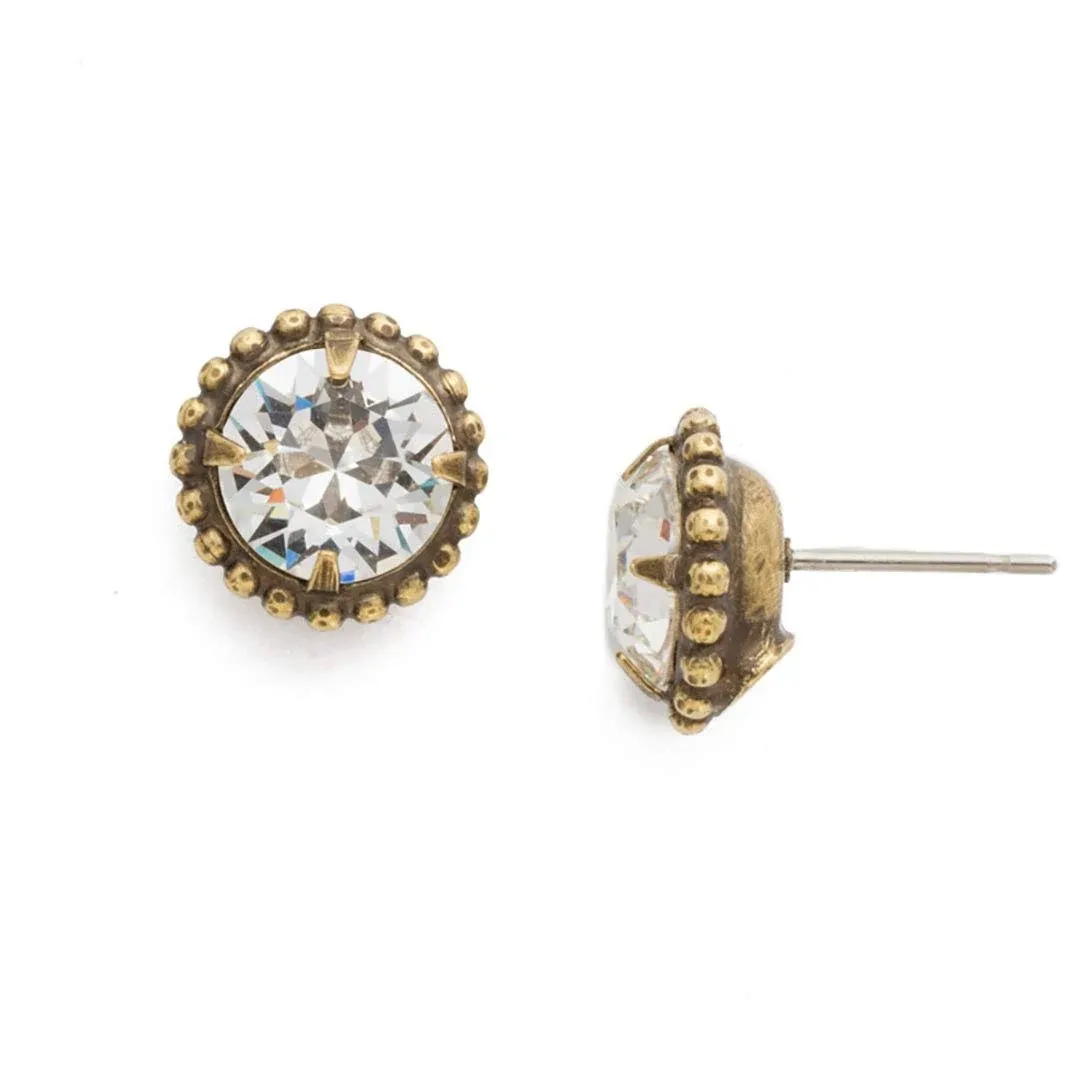 Sorrelli Essentials CRYSTAL- Simplicity Crystal Stud Earrings~ EBY38AGCRY