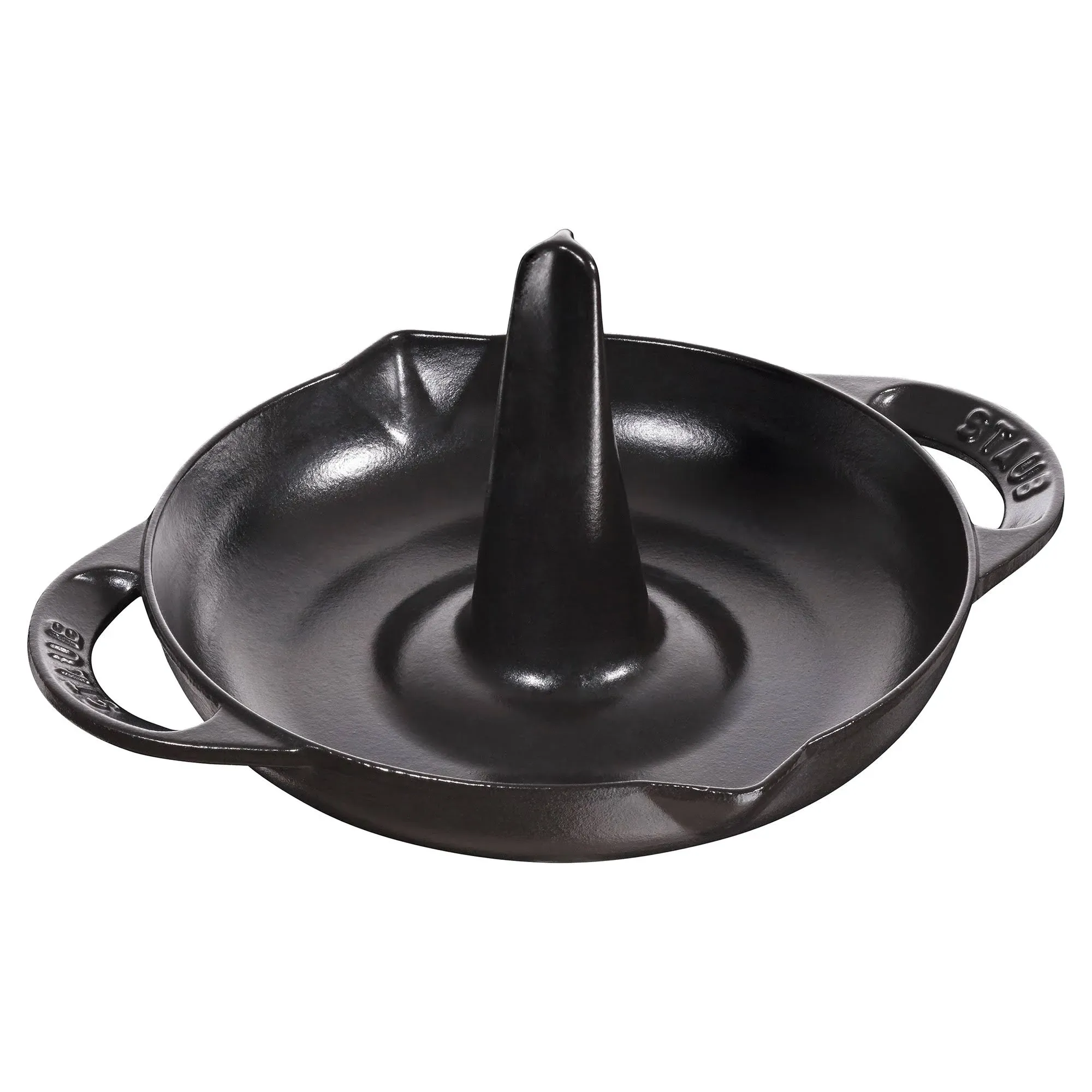 Staub Cast Iron Vertical Chicken Roaster 9.5-in - Matte Black