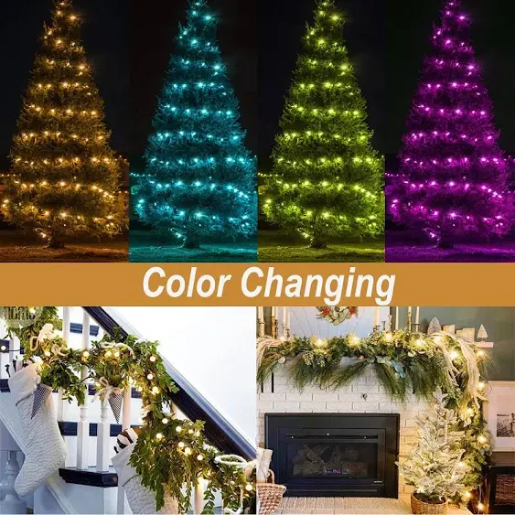 Mocalido 30ft Color Changing Globe String Lights Indoor, Hanging Bedroom Christmas Lights 50 LED USB Powered with Remote, Colored Twinkle Lights for Classroom Home Décor