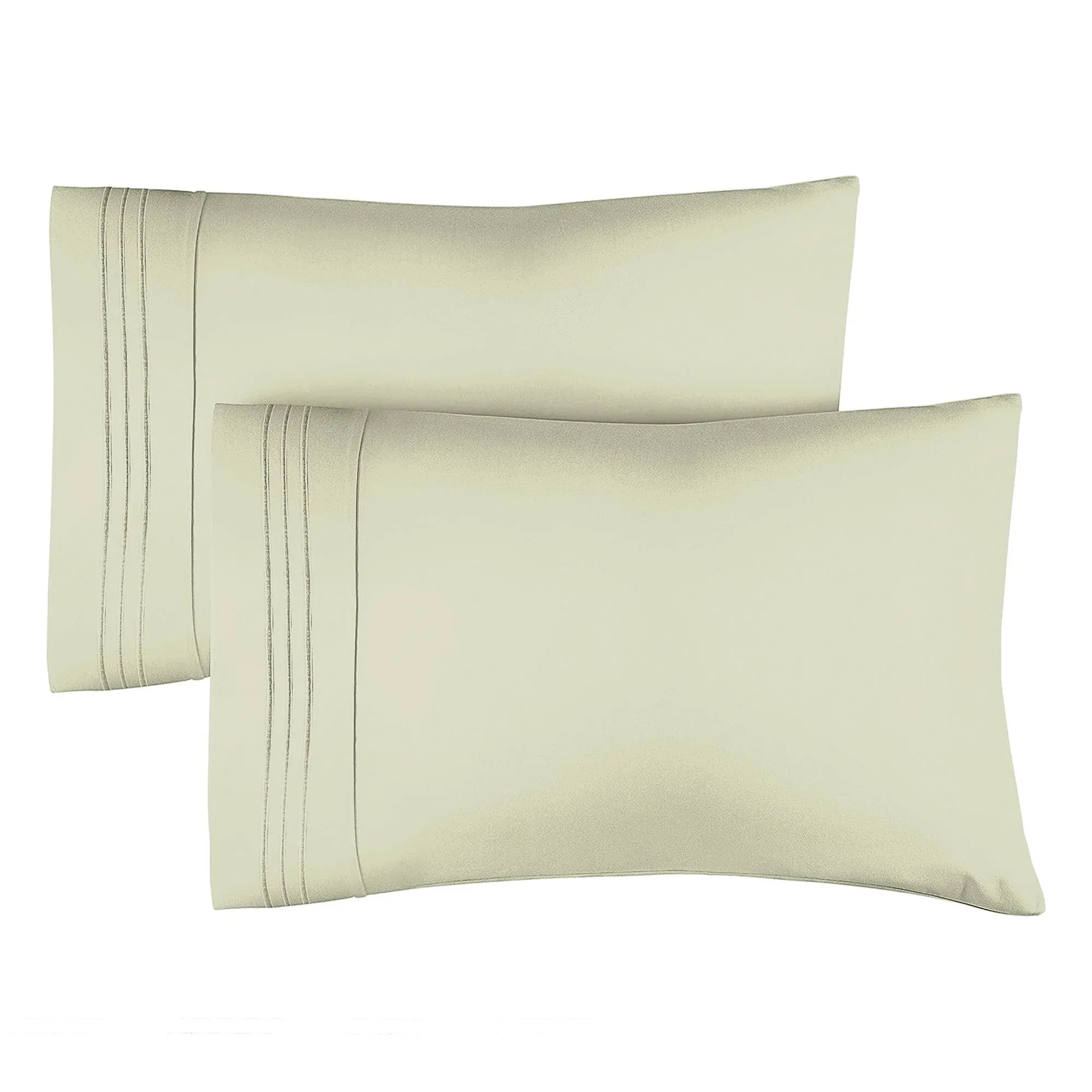 CGK Unlimited Soft Microfiber Pillowcase Set of 2 - Queen - Light Sage Green