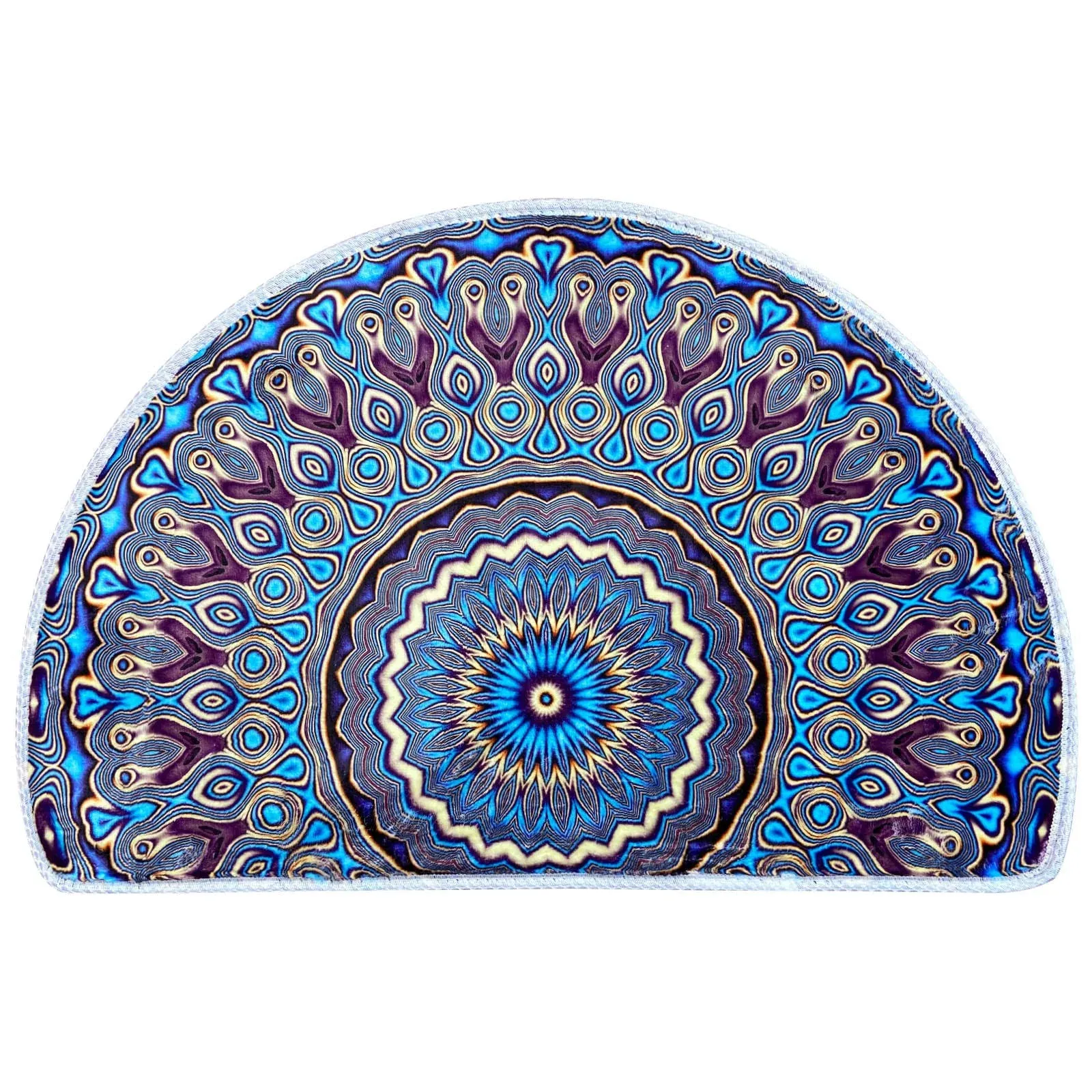 yolecan Half Round Bluish Violet Bohemian Bathroom Rug,Ultra Soft and Water ...