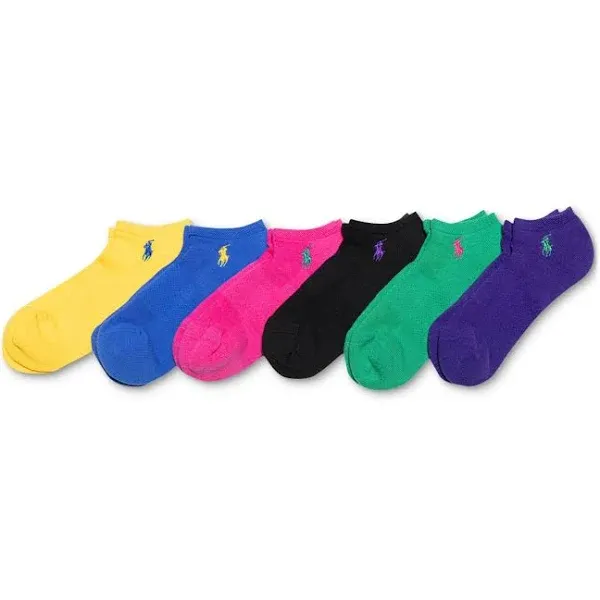 Polo Ralph Lauren Women's Cushion Low Cut Socks - 6 Pack, Cotton