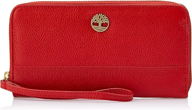 Timberland Women's Leather RFID Zip Around Wallet Clutch with Wristlet Strap