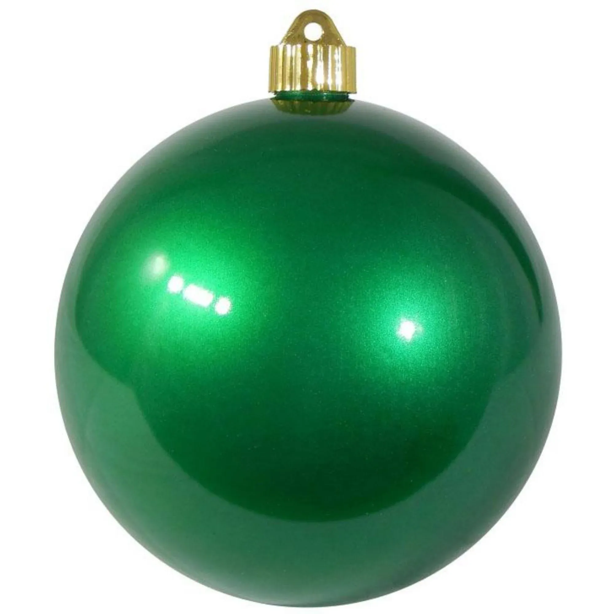 Christmas by Krebs Candy Green Plastic Christmas Shatterproof Large Ball Ornament ...