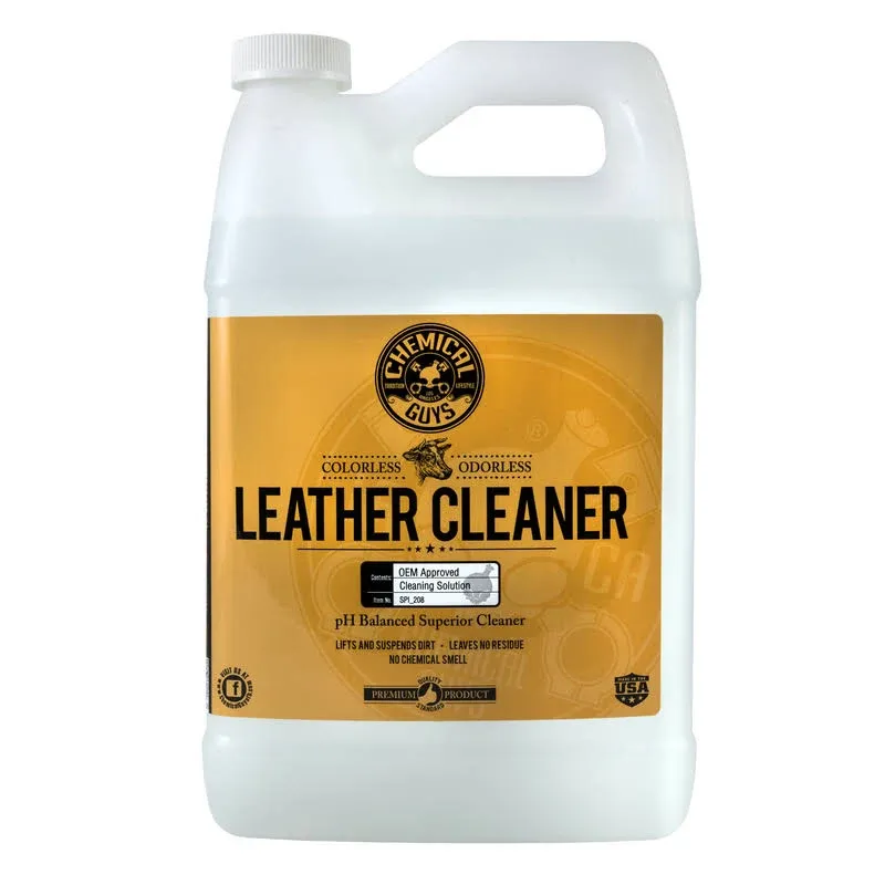 Chemical Guys SPI_208 Colorless and Odorless Leather Cleaner for Car Interiors, Furniture, Apparel, Boots, and More (Works on Natural, Synthetic, Pleather, Faux Leather and More), 128 fl oz (1 Gal)