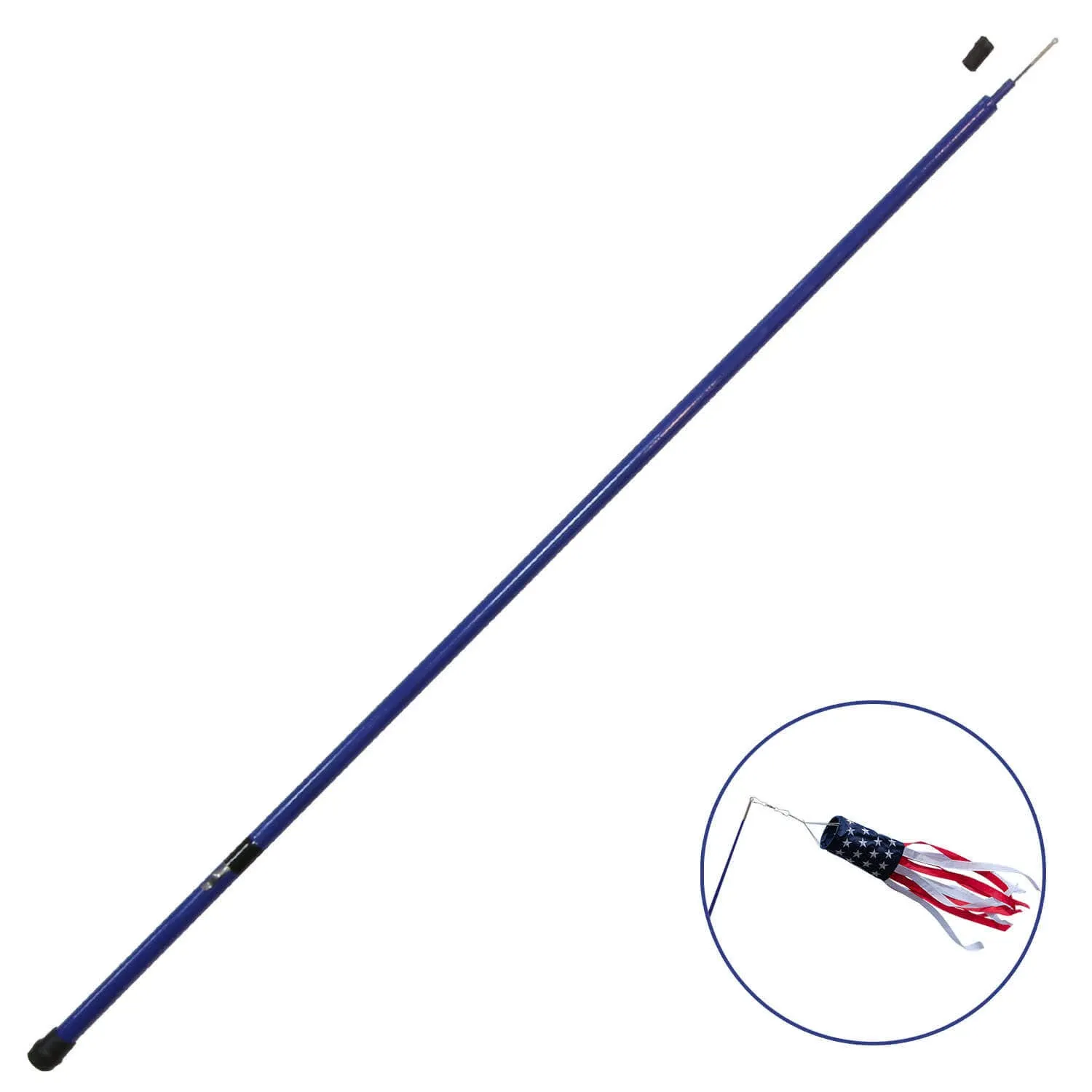 10-ft Blue Fiberglass House Flag Pole