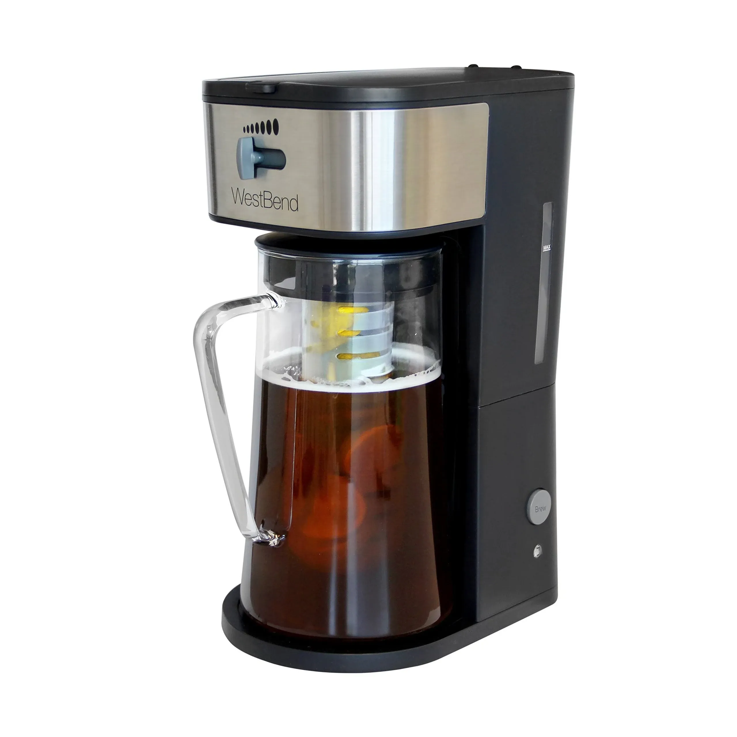 West Bend Iced Tea and Iced Coffee Maker in Black Stainless Steel