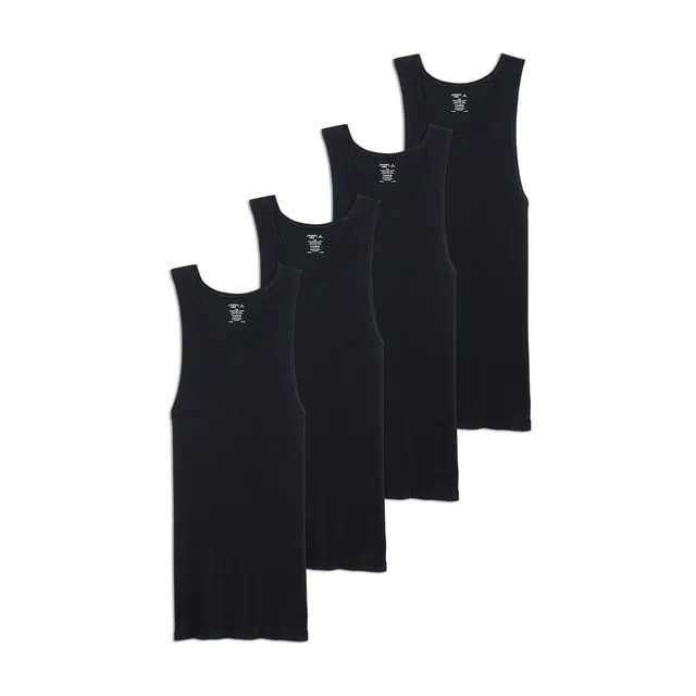 Jockey Men's Undershirt 100% Cotton A-Shirt Tank - 4 Pack