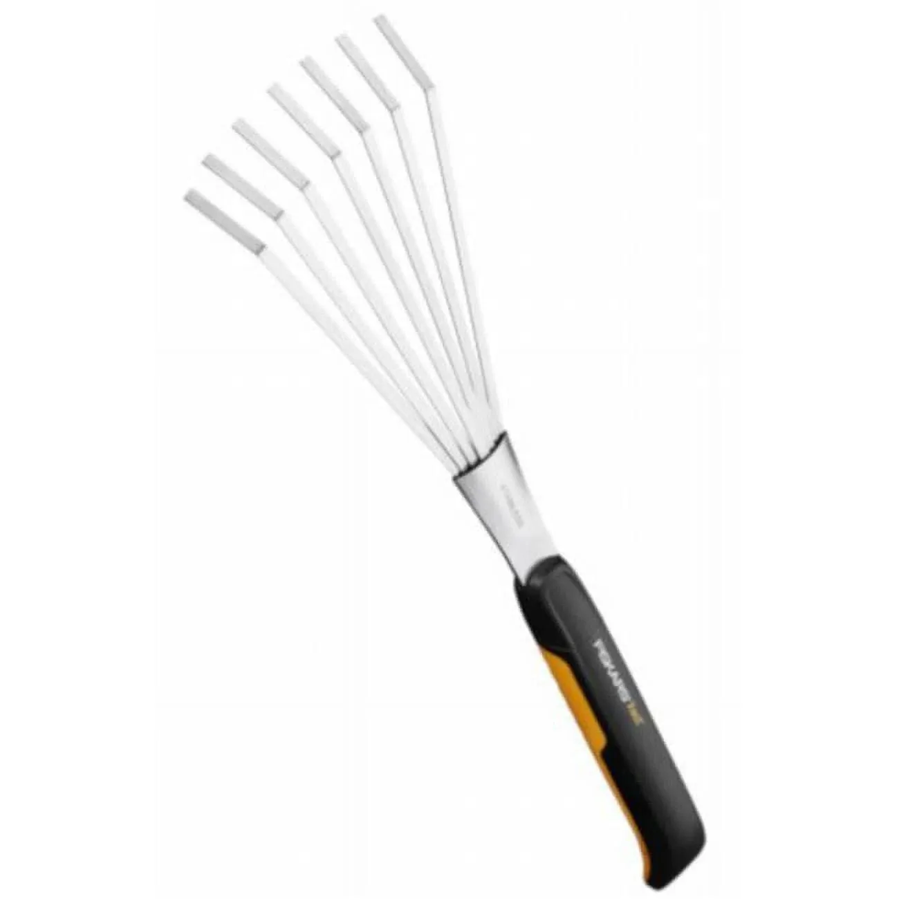 Fiskars 315520-1001 Xact Hand Garden Rake, Black/Slivler