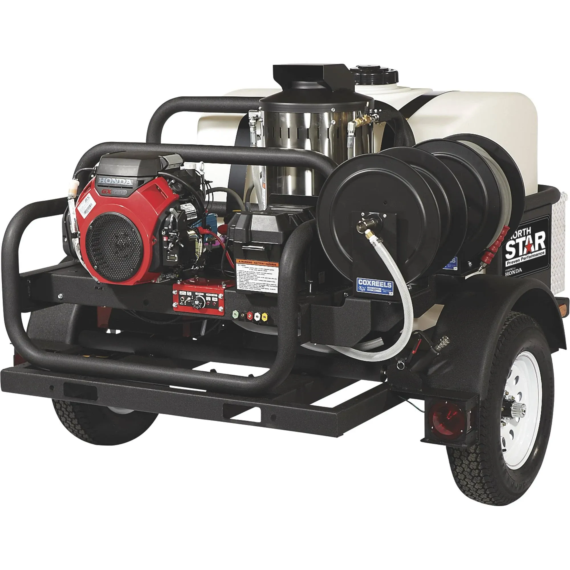 NorthStar Trailer-Mounte<wbr/>d Hot Water Commercial Pressure Washer, 4000 PSI, 4.0