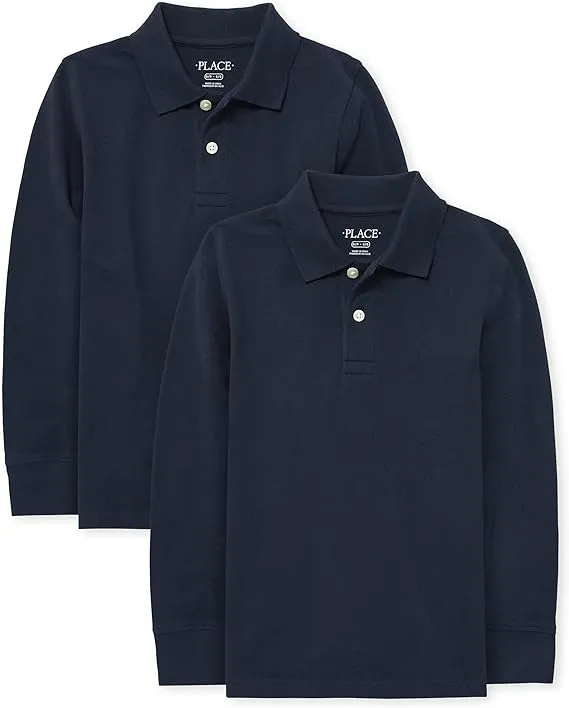 The Children's Place Baby Boys' Uniform Pique Polo 2 pack