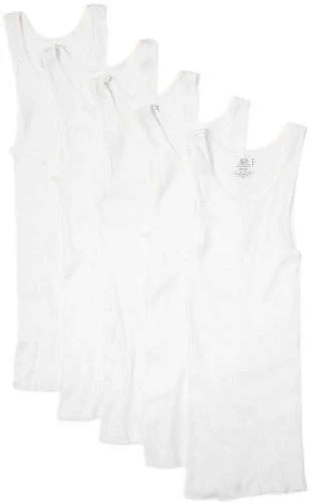 Fruit of the Loom Men s A Shirts  White  Large(Pack of 5)