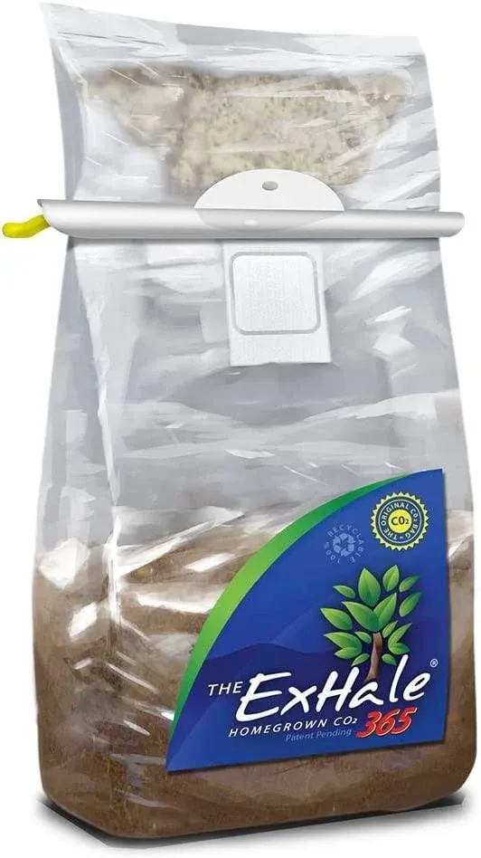 Exhale Homegrown CO2 365 - Self-Activated Bag for Grow Rooms & Tents - Great for Indoor Grow Rooms - CO2 for Grow Tents - 4lbs