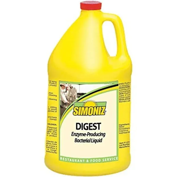 Simoniz D0860004 Digest Enzyme-Producing Drain Cleaner, 1 Gal Bottles per Case ...