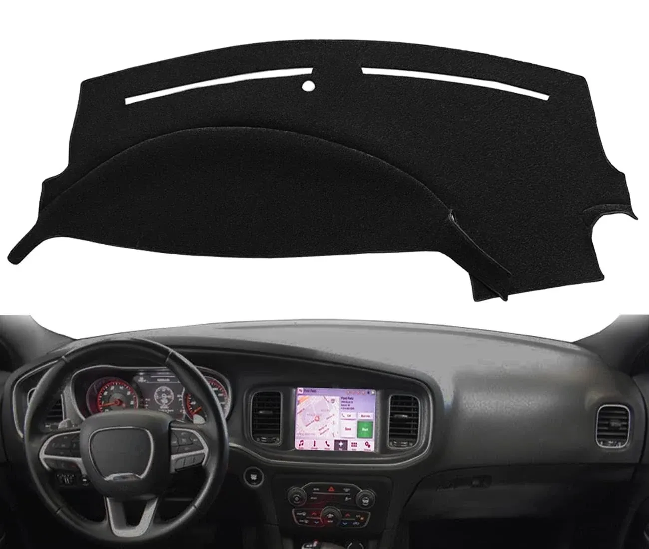 Dash Cover Mat Custom Fit for Dodge Charger 2011-2023,Dashboard Cover Pad Carpet ...