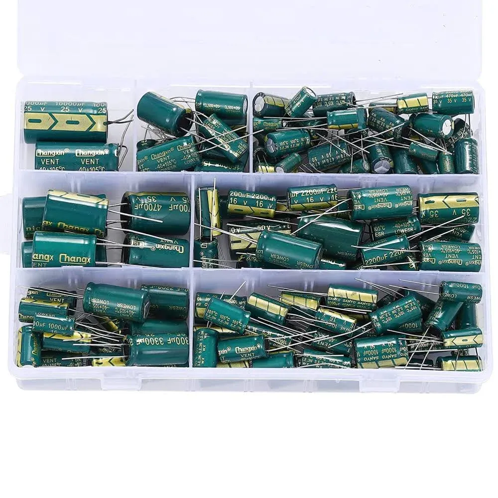 Molence 19 Values 135pcs Aluminum Electrolytic Capacitor Assortment Kit