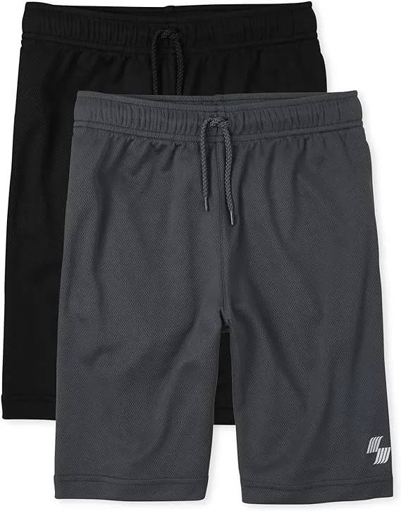 The Children's Place Boys' 2 Pack Mesh Performance Basketball Shorts