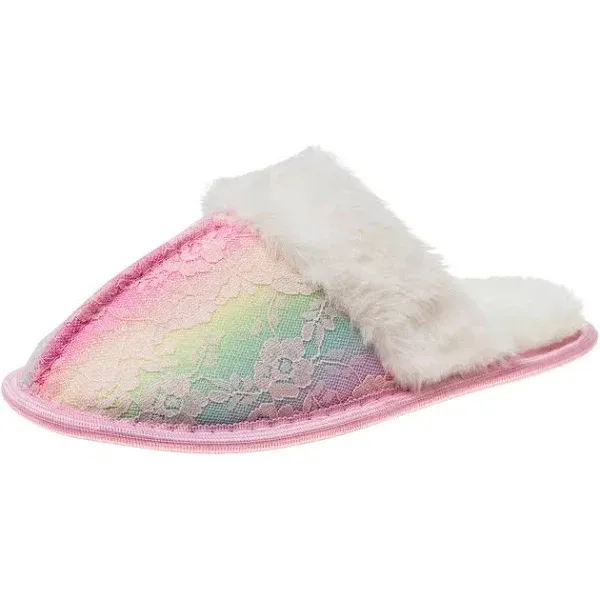 Josmo Sylvie Girls Slippers Size 1 Pastel Lace