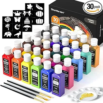 Pintura Para Tela Permanente De 30 Colores En Botellas Pintura Para Tela Suave