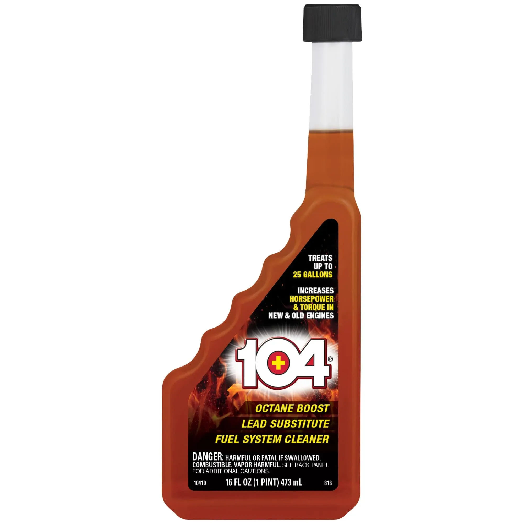 104+ Performance Max Octane Boost and Lead Substitute (10410), 16 Ounce, Brown