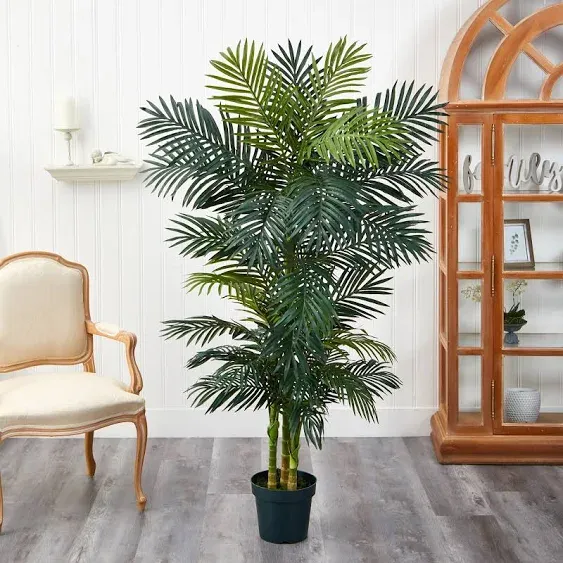 Nearly Natural Golden Cane Palm Silk Tree