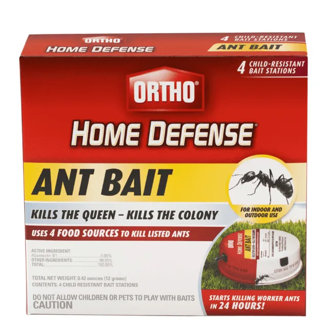 Ortho Home Defense Indoor/Outdoor Metal Ant Bait Stations - 4 Traps