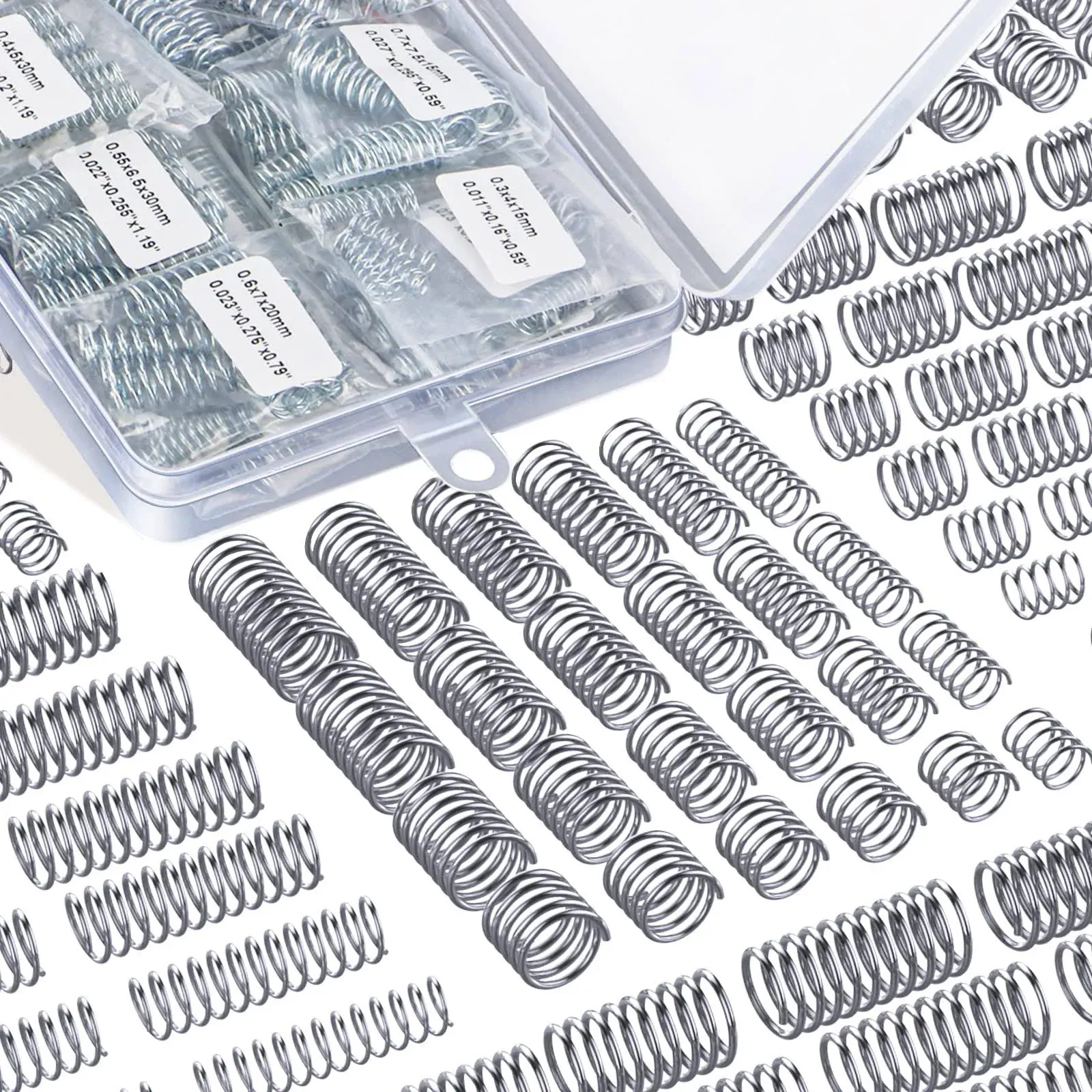 Compression Springs Assortment Kit Stainless Steel 40 Different Sizes 200 Pieces