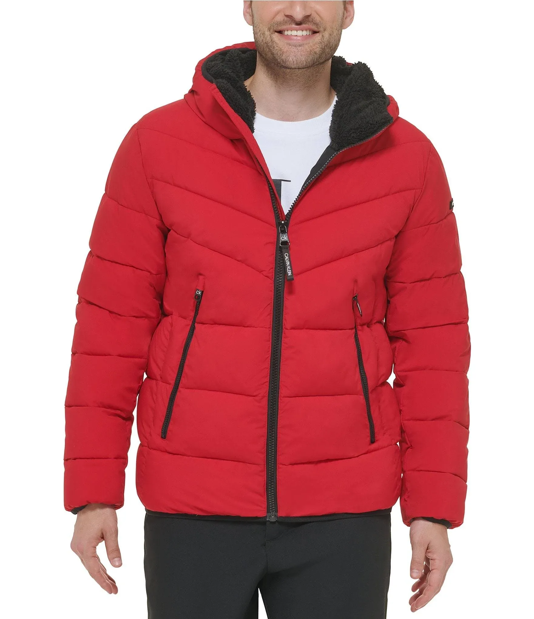 Calvin Klein Men's Snap Front Puffer Jacket