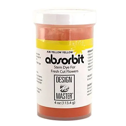 Design Master Absorbit Stem Dye for Fresh Cut Flowers Matte Finish Systemic (Yellow/Yellow)