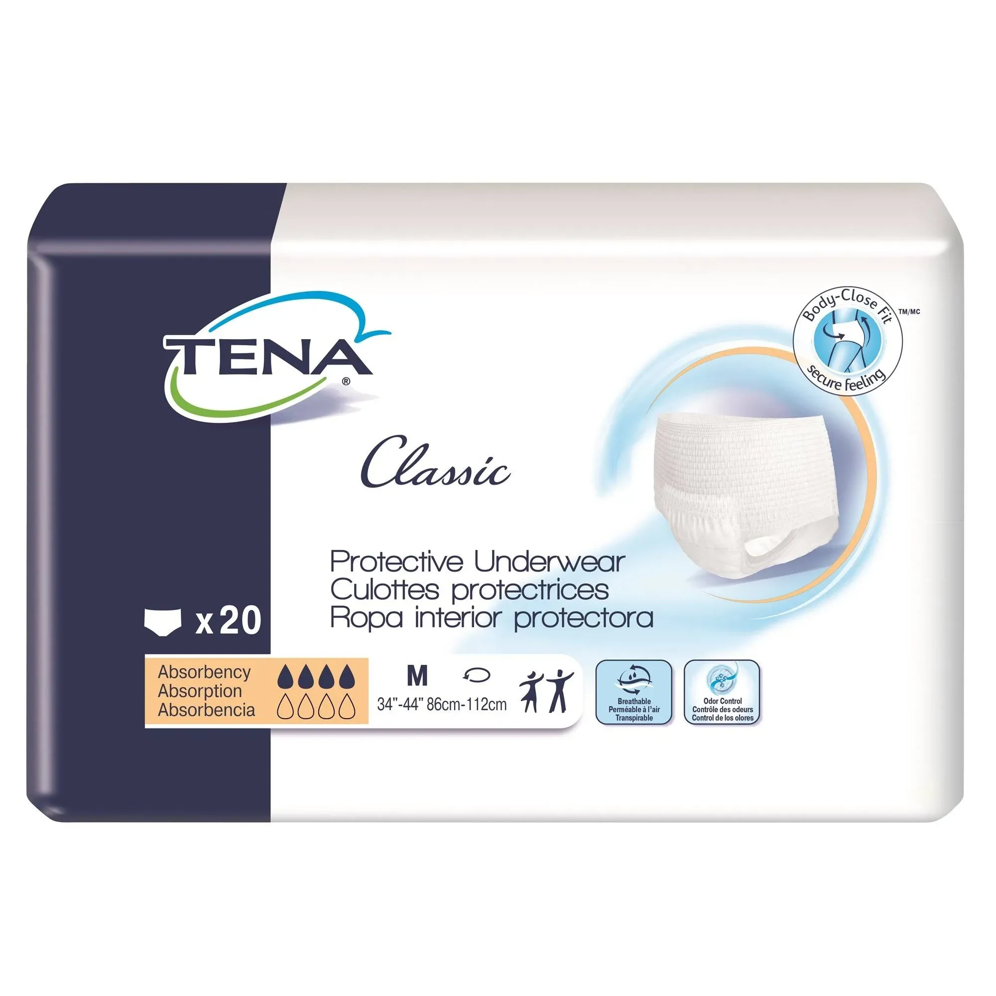 Tena Classic Protective Underwear, Large