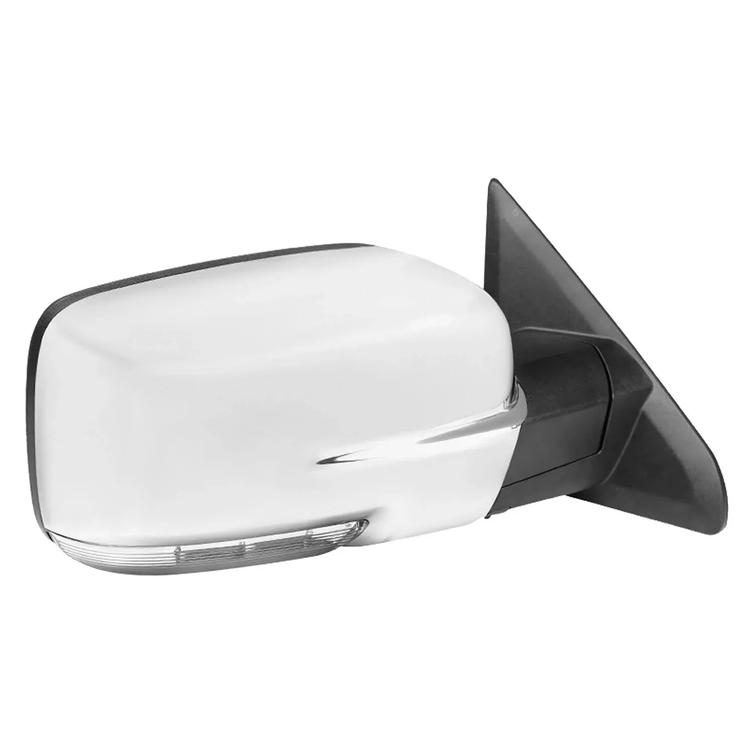 Ram Powered Heated Automatic Folding Mirror; Passenger Side; Chrome Dodge 1500