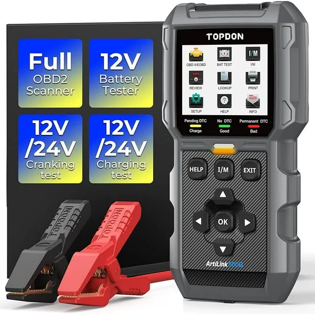 2-in-1 Car Diagnostic Tool TOPDON AL500B OBD2 Code Reader & 12V Battery Tester  | eBay