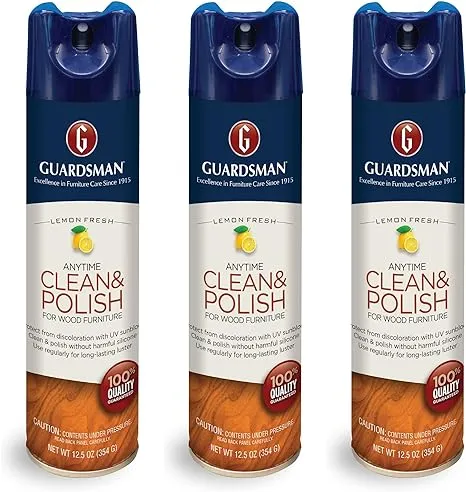 Guardsman 460303AZB Clean & Polish for Wood Furniture-Silicone Free, UV ...